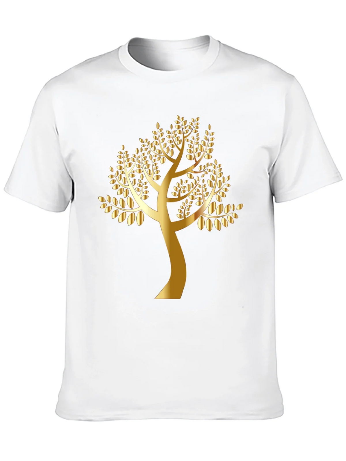 Golden Tree Black T-Shirt - Nature Inspired Design product image 9