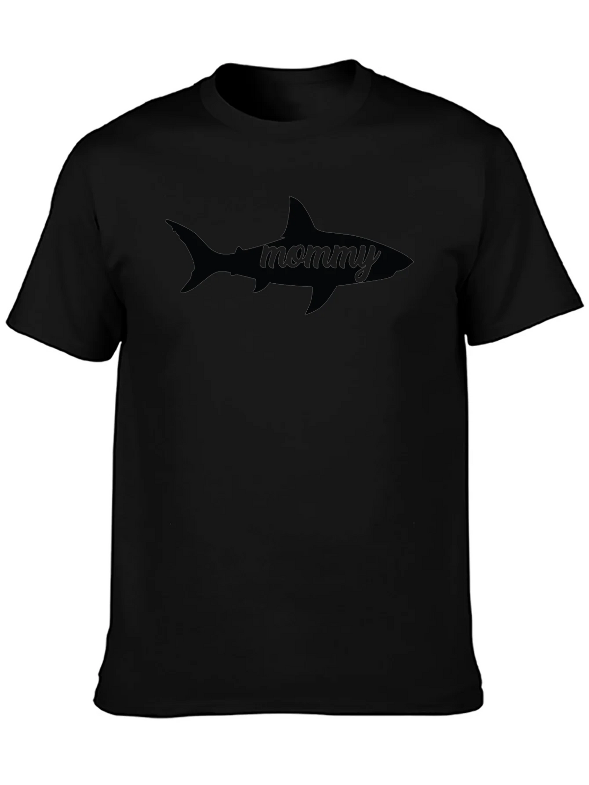 Mommy Shark Graphic Tee - Black Casual T-Shirt product image 3