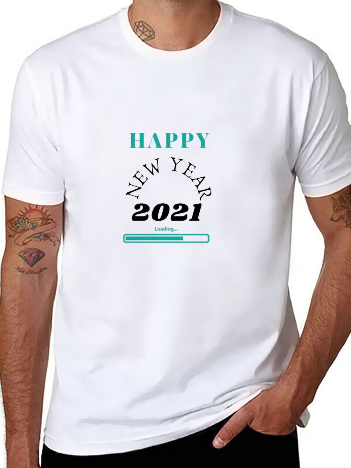 Happy New Year 2021 Loading Graphic T-Shirt product image 7