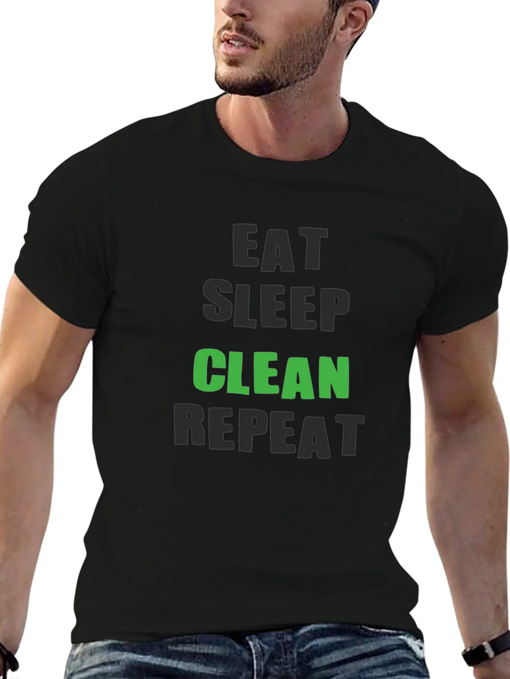 Eat Sleep Clean Repeat - Funny Cleaning T-Shirt product image 6