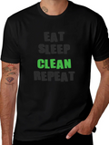 Eat Sleep Clean Repeat - Funny Cleaning T-Shirt product image 1