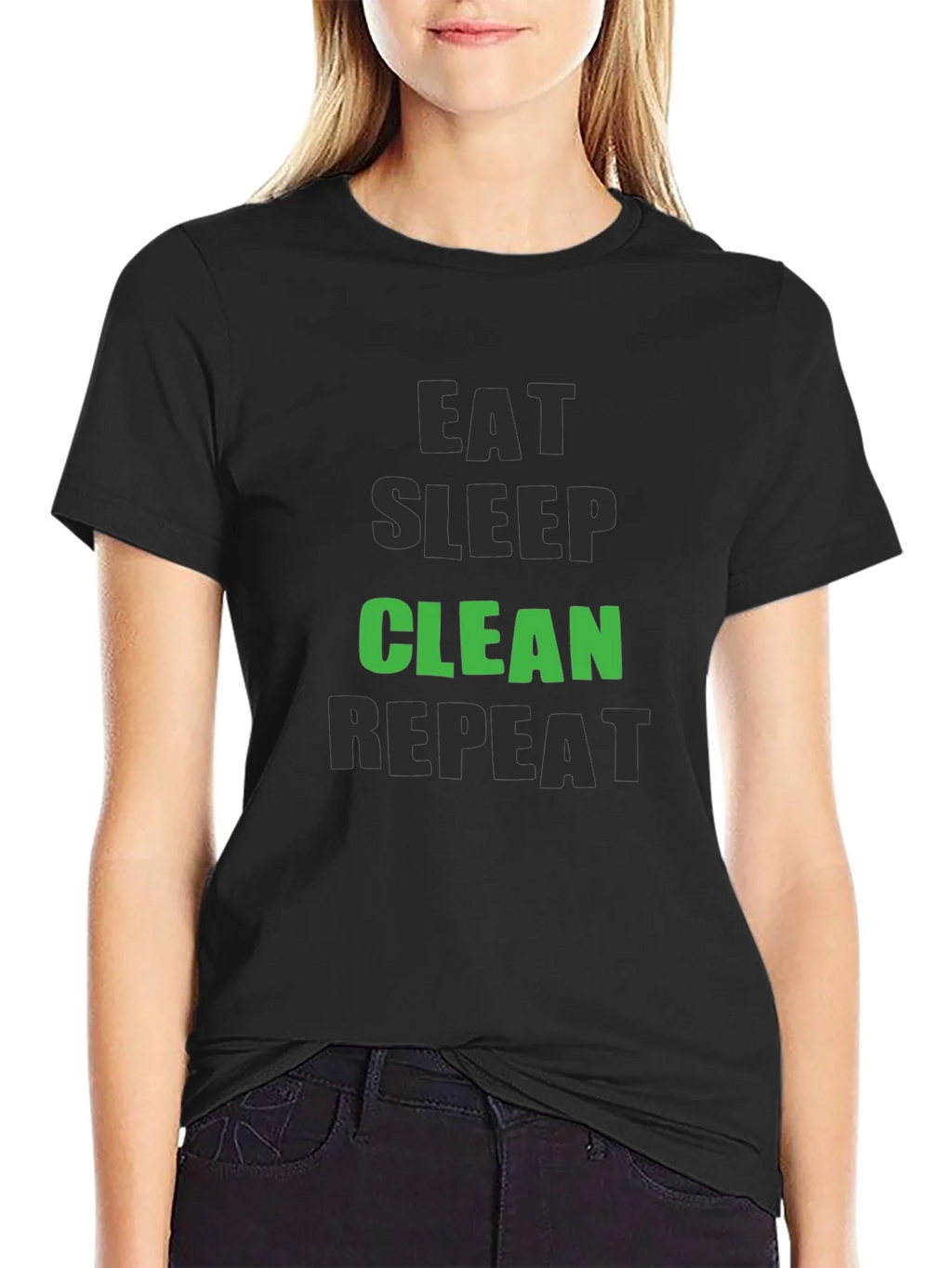 Eat Sleep Clean Repeat - Funny Cleaning T-Shirt product image 2