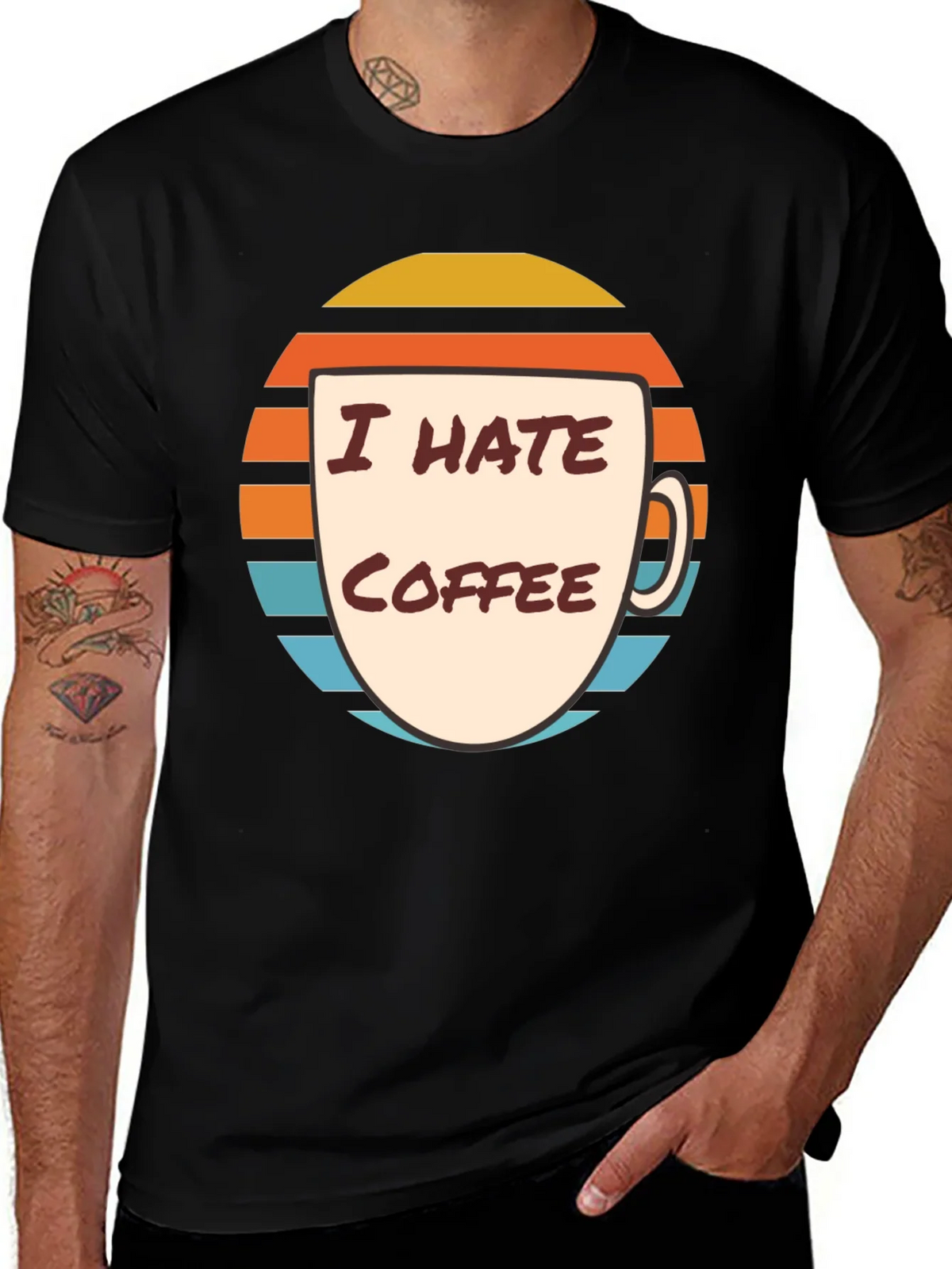 I Hate Coffee Graphic T-Shirt - Funny Novelty Tee product image 1