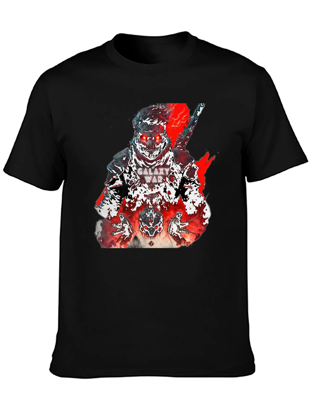 Galaxy War Graphic Tee - Bold Black Cotton T-Shirt product image 3