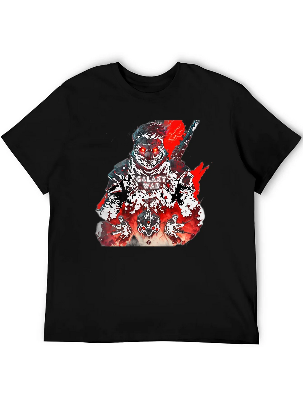 Galaxy War Graphic Tee - Bold Black Cotton T-Shirt product image 5