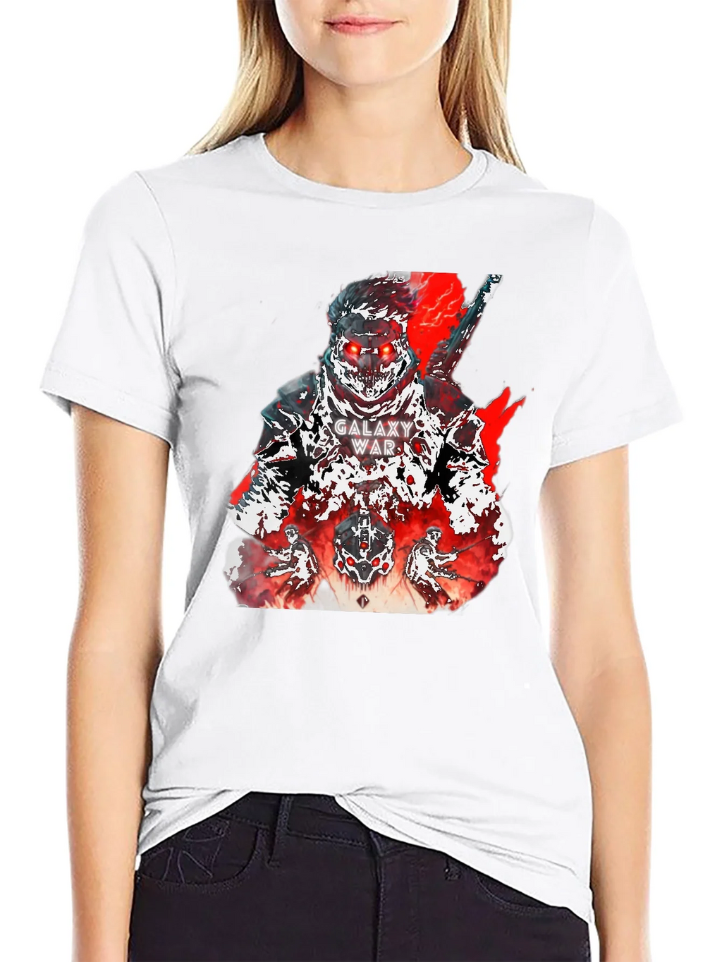 Galaxy War Graphic Tee - Bold Black Cotton T-Shirt product image 8