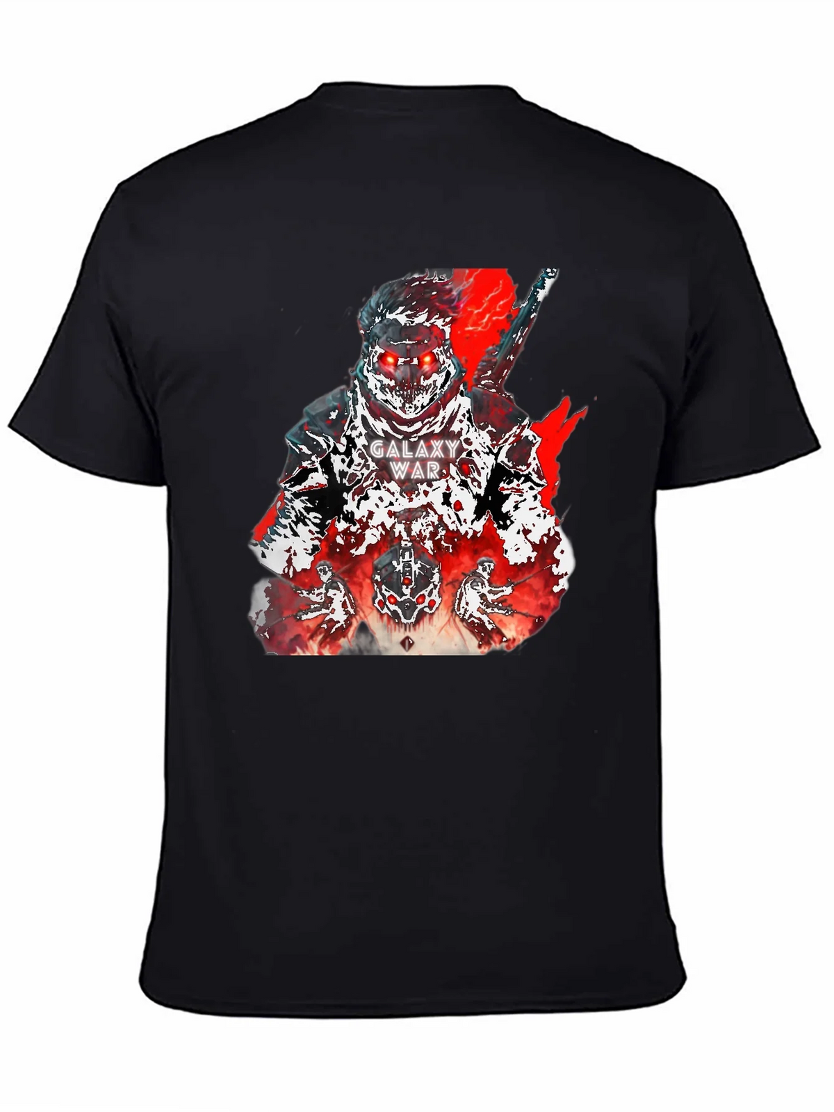 Galaxy War Graphic Tee - Bold Black Cotton T-Shirt product image 4