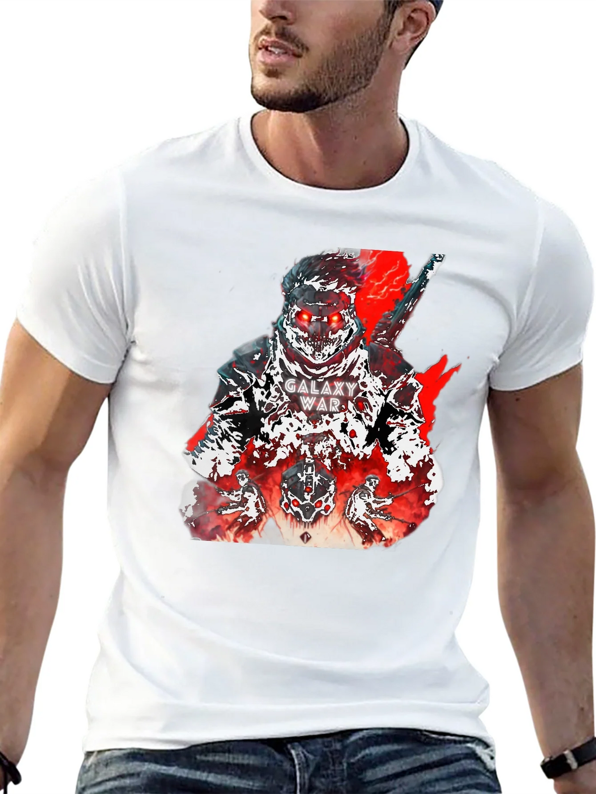 Galaxy War Graphic Tee - Bold Black Cotton T-Shirt product image 12