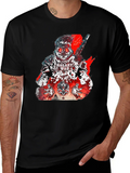 Galaxy War Graphic Tee - Bold Black Cotton T-Shirt product image 1