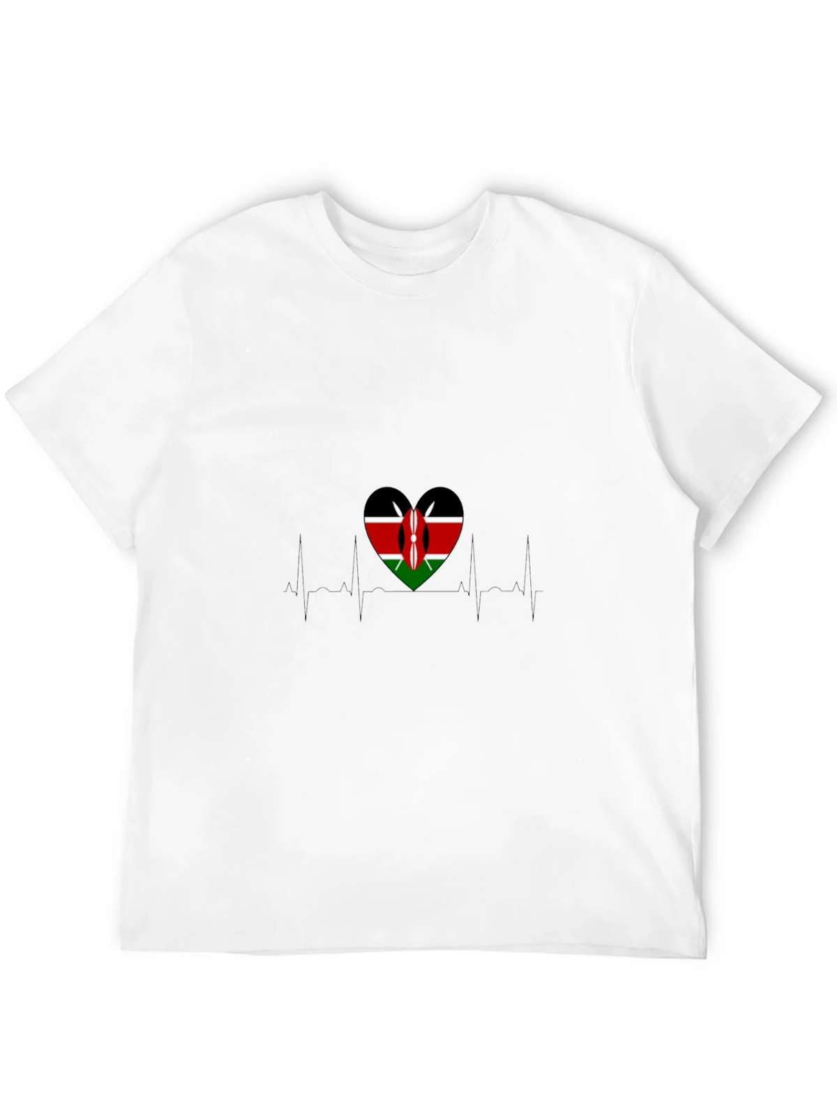 Kenyan Flag Heartbeat T-Shirt product image 11