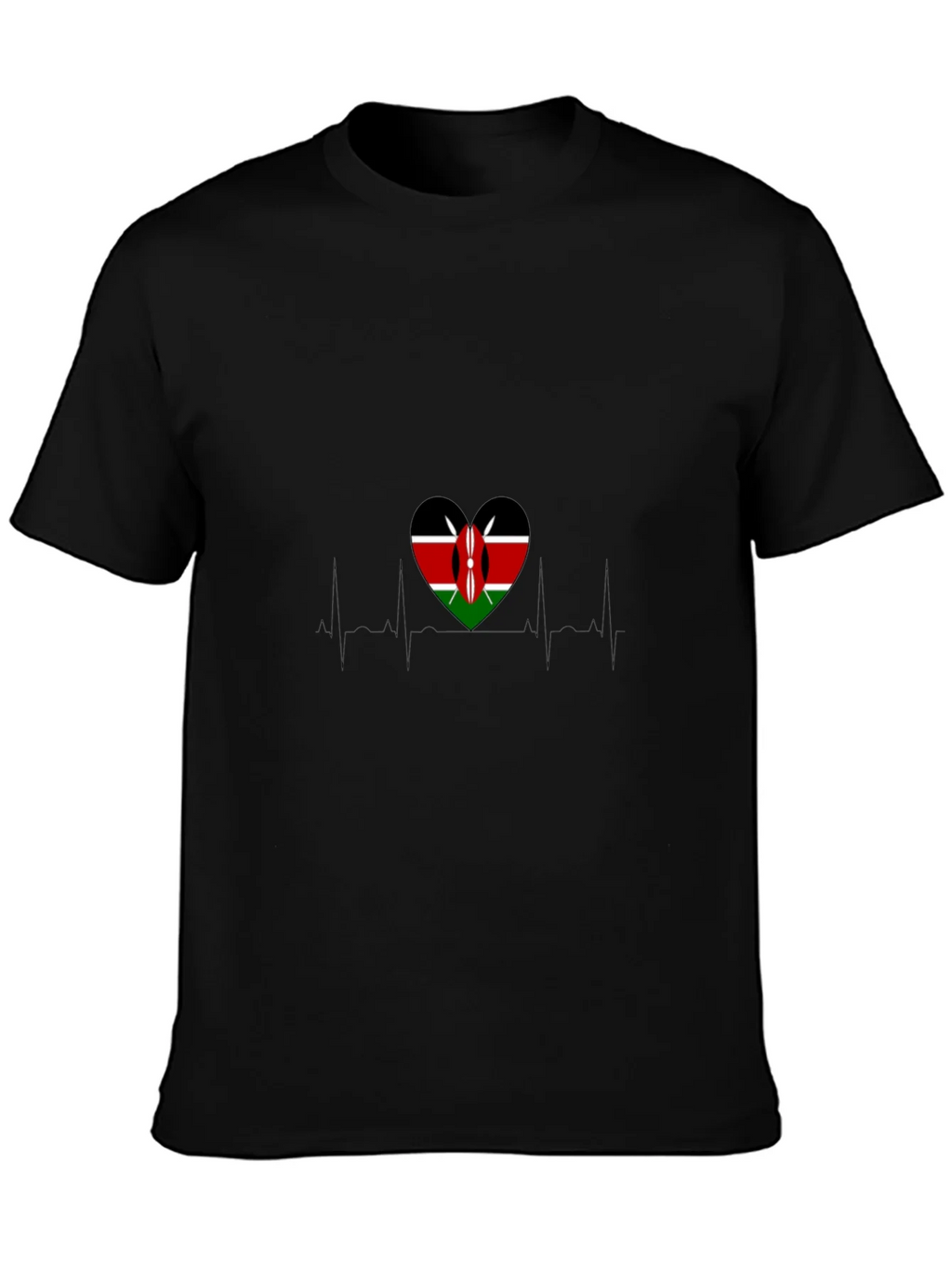 Kenyan Flag Heartbeat T-Shirt product image 3