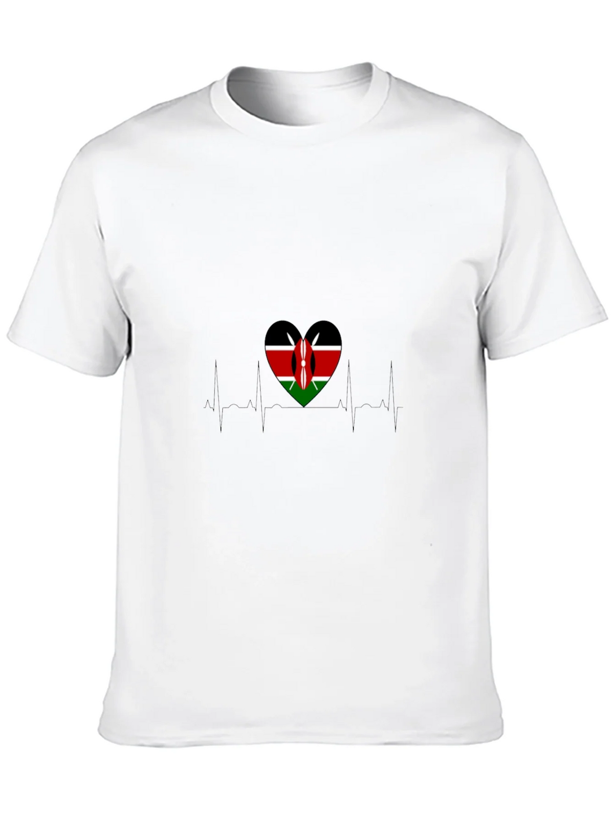 Kenyan Flag Heartbeat T-Shirt product image 9
