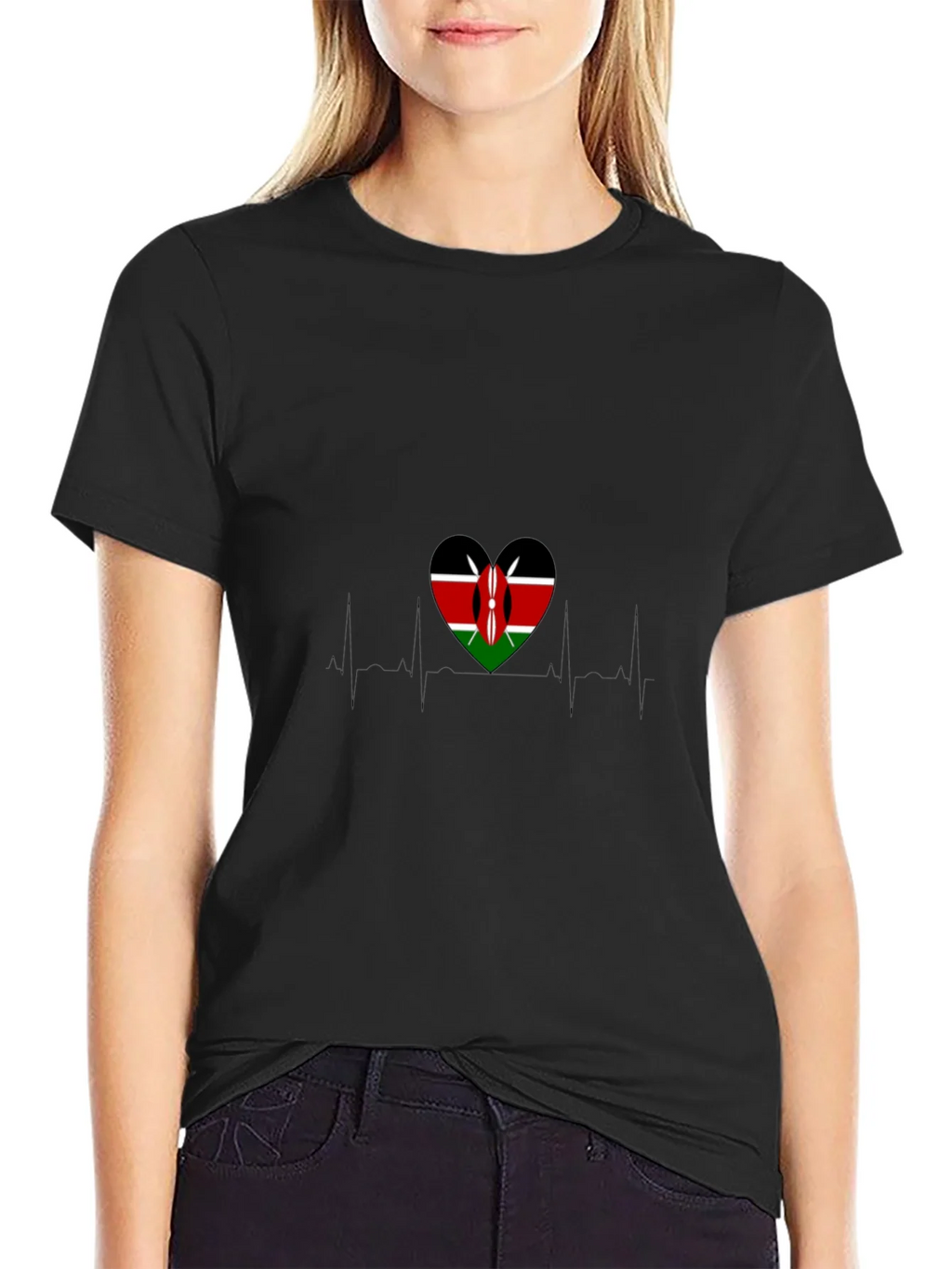 Kenyan Flag Heartbeat T-Shirt product image 2
