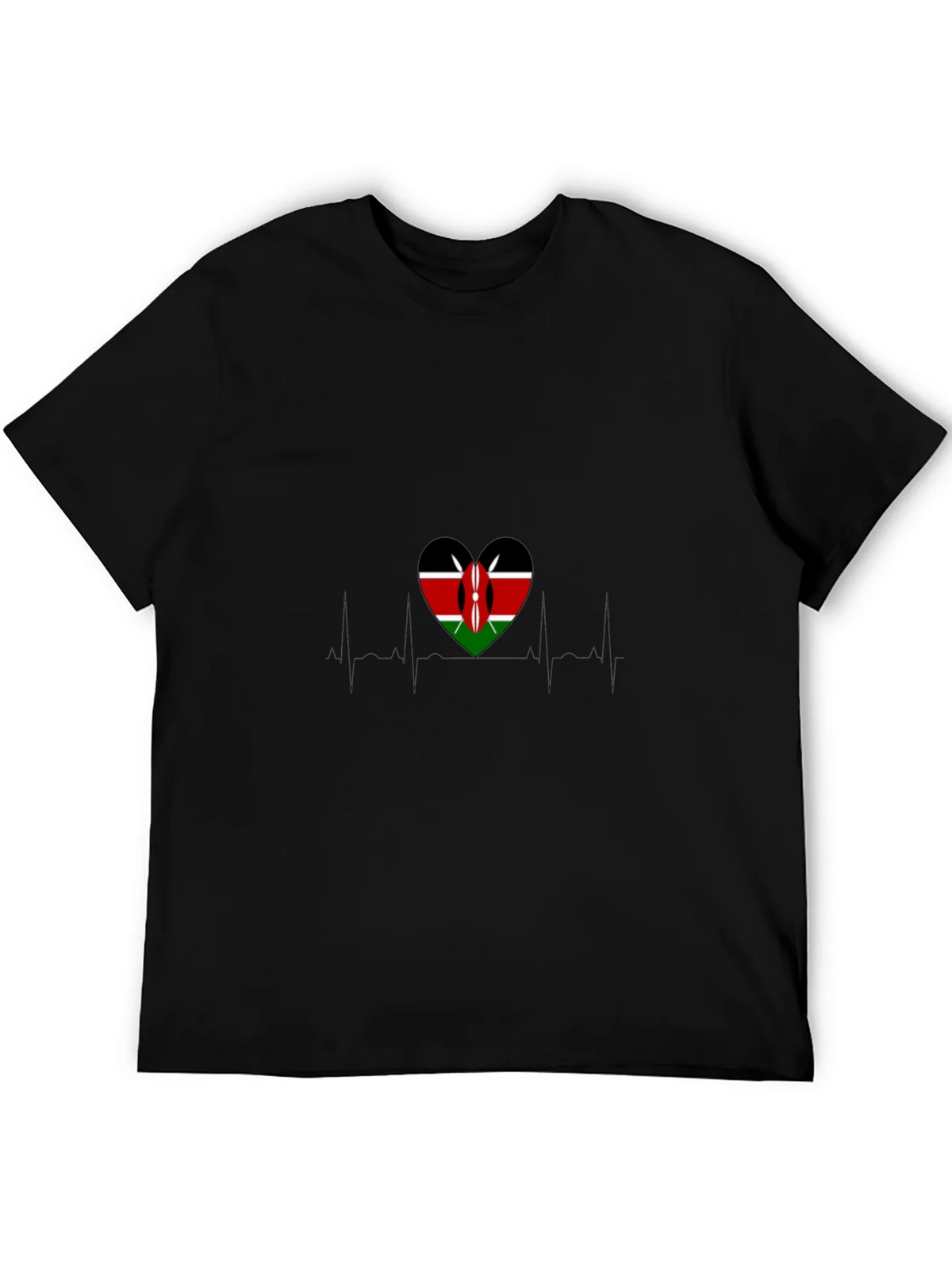 Kenyan Flag Heartbeat T-Shirt product image 5