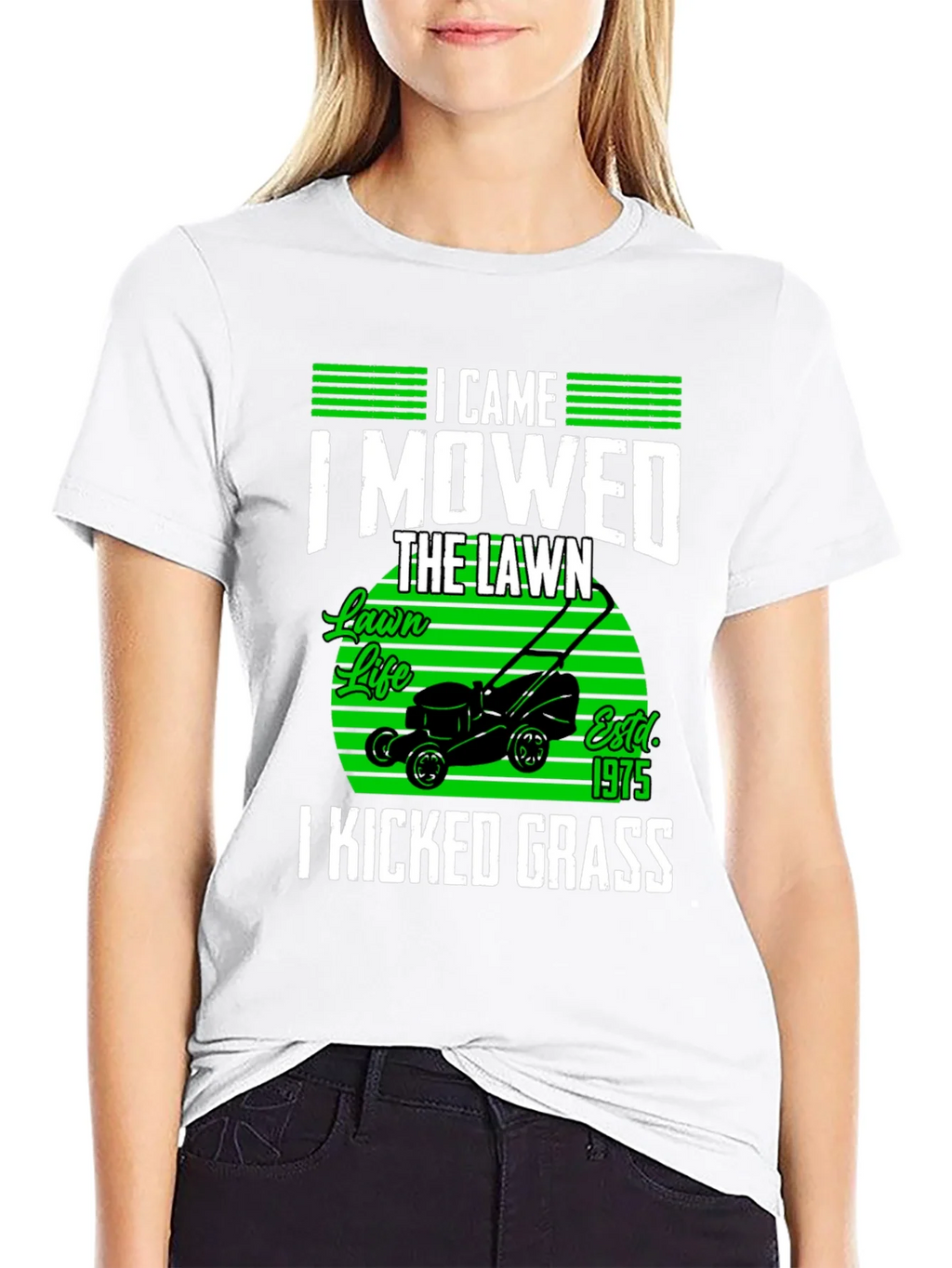 Lawn Mowing T-Shirt - I Came I Mowed I Kicked Grass product image 7