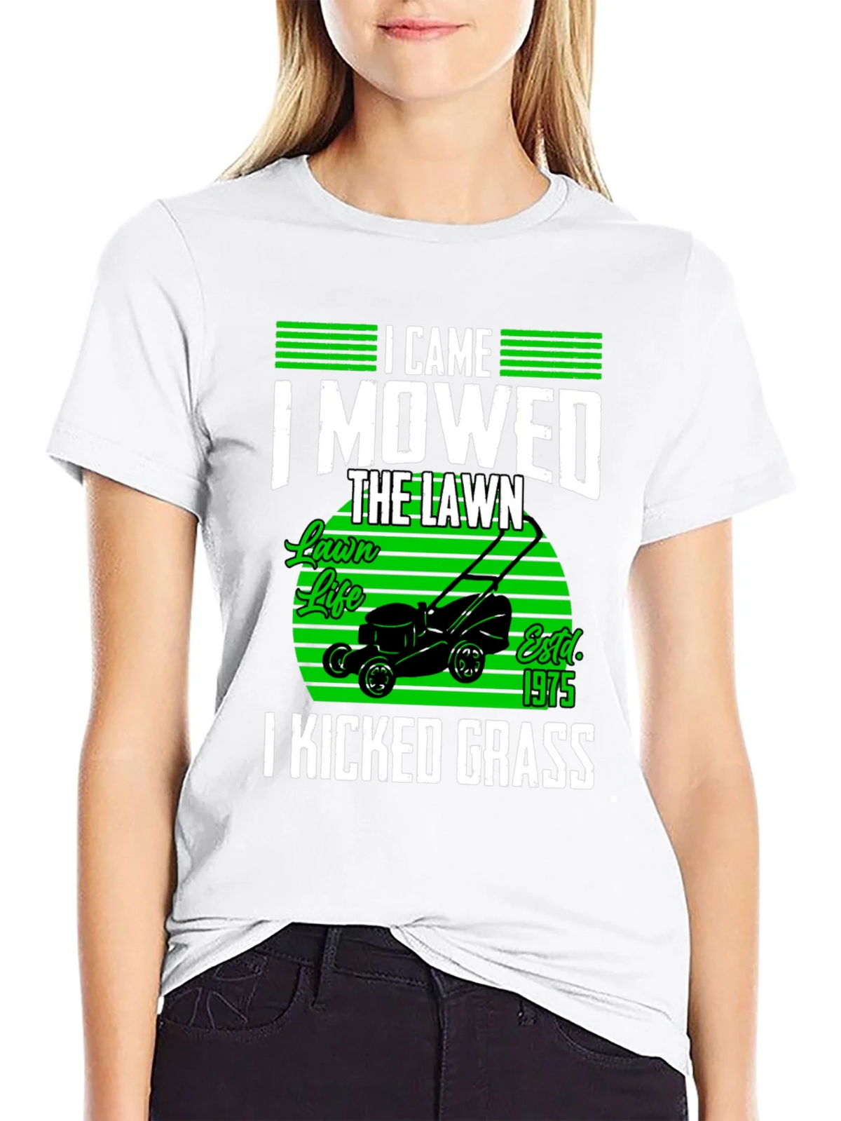 Lawn Mowing T-Shirt - I Came I Mowed I Kicked Grass product image 7