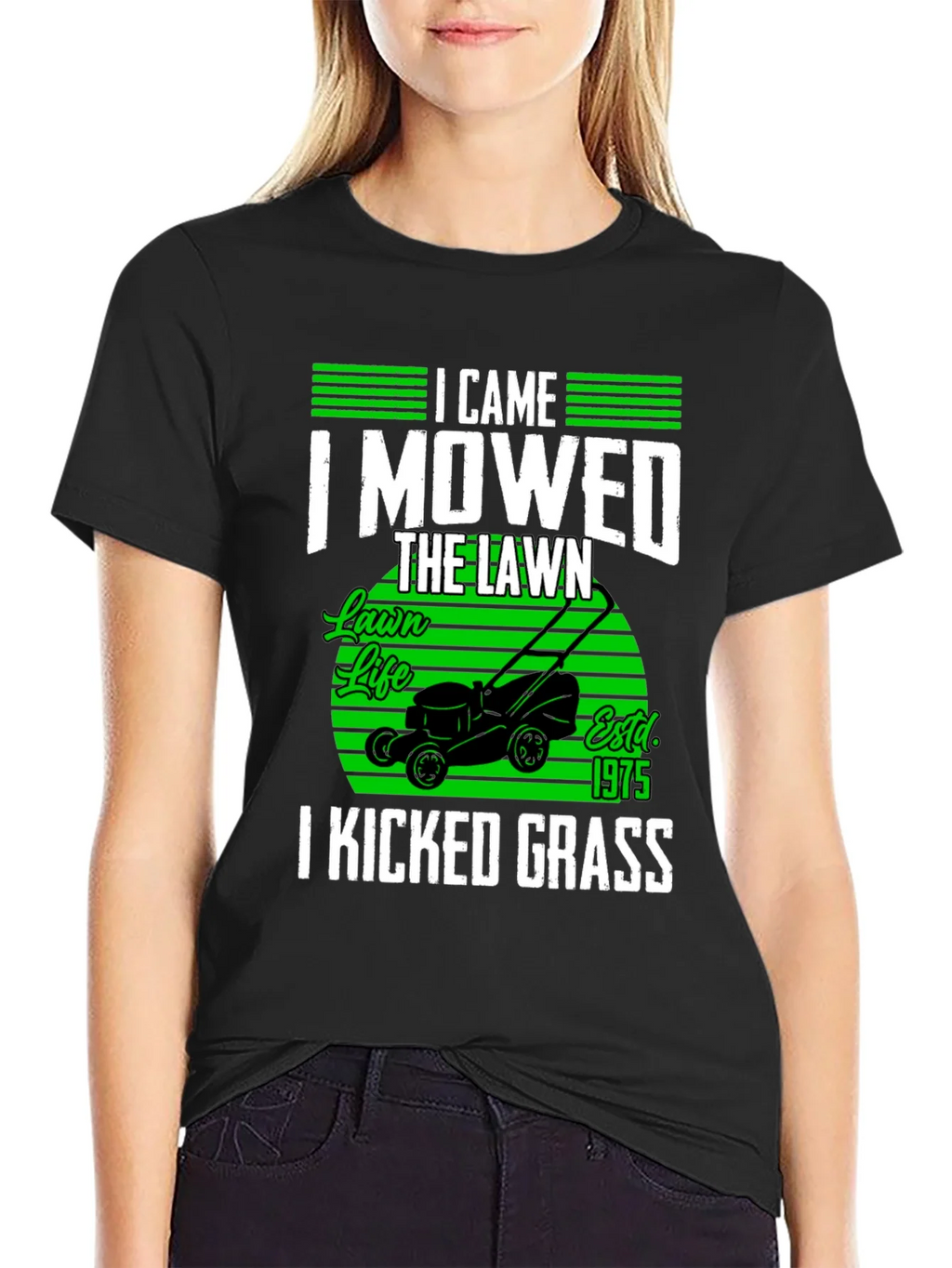 Lawn Mowing T-Shirt - I Came I Mowed I Kicked Grass product image 2