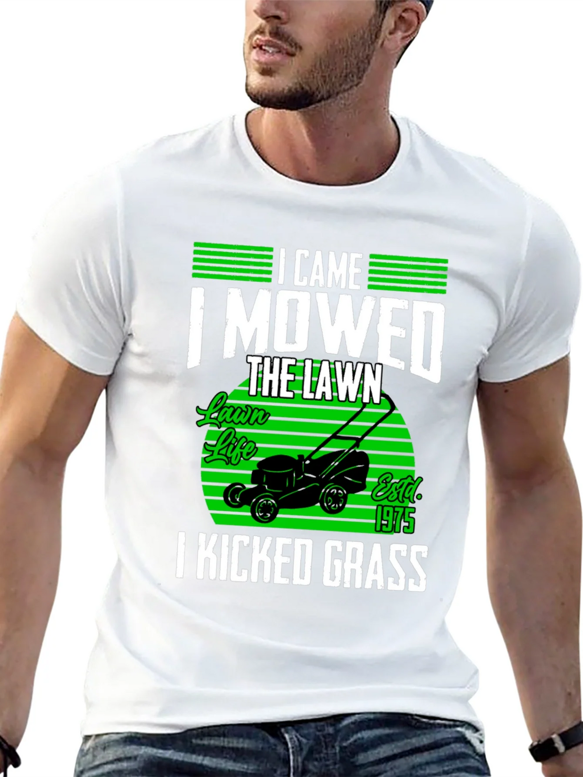 Lawn Mowing T-Shirt - I Came I Mowed I Kicked Grass product image 11