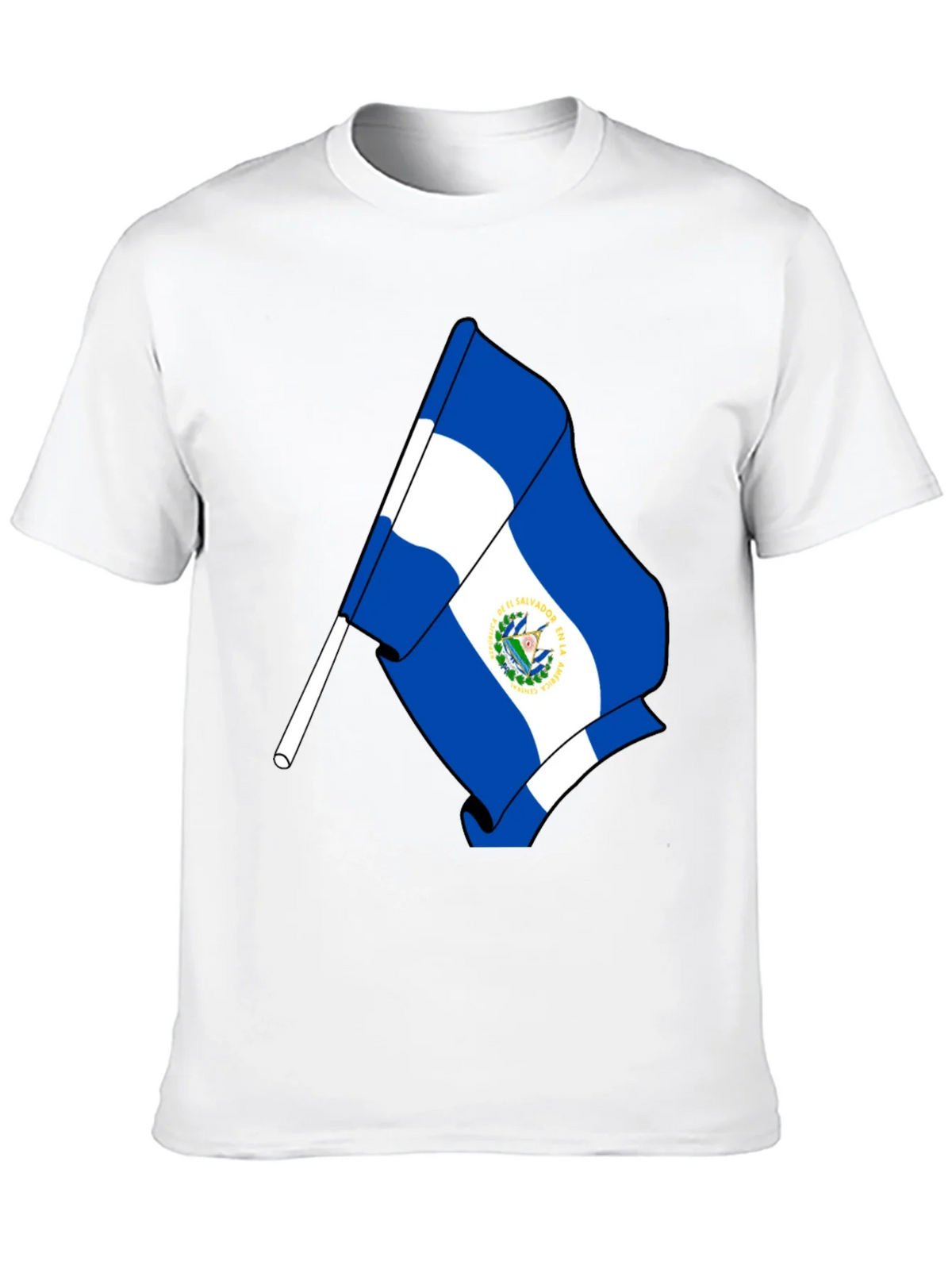 El Salvador Flag Graphic T-Shirt - Black product image 9