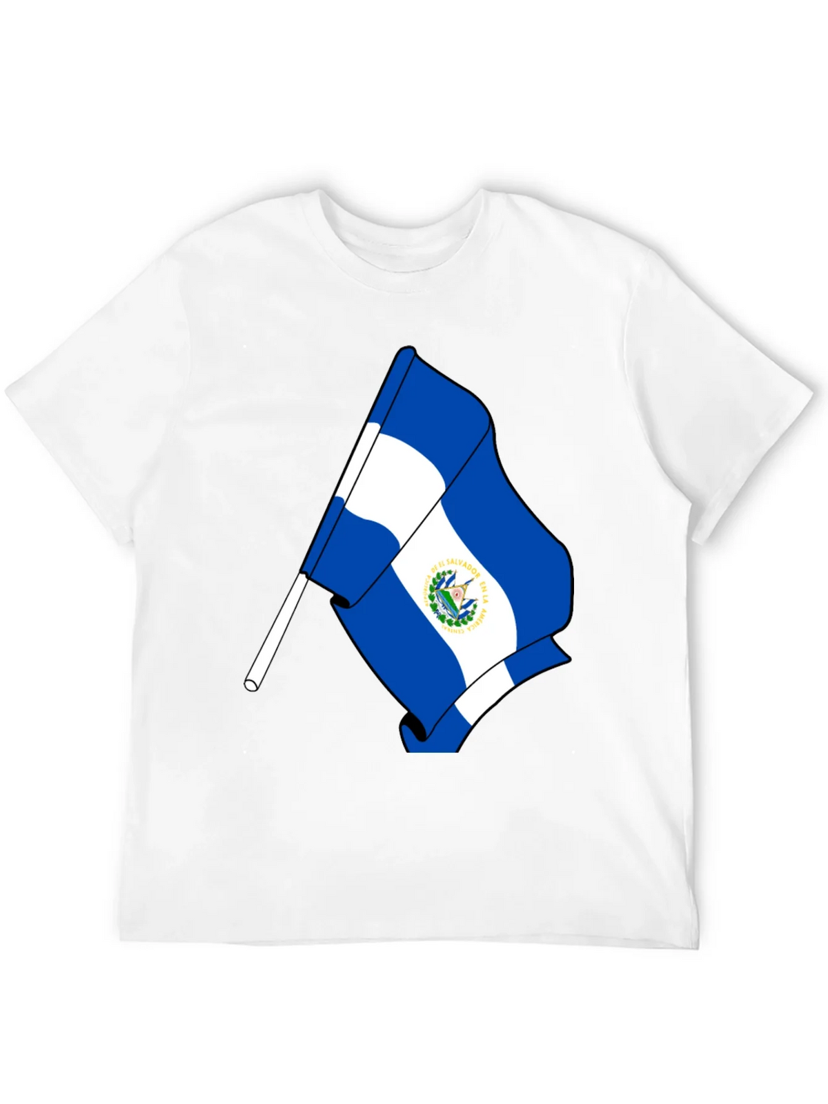 El Salvador Flag Graphic T-Shirt - Black product image 11