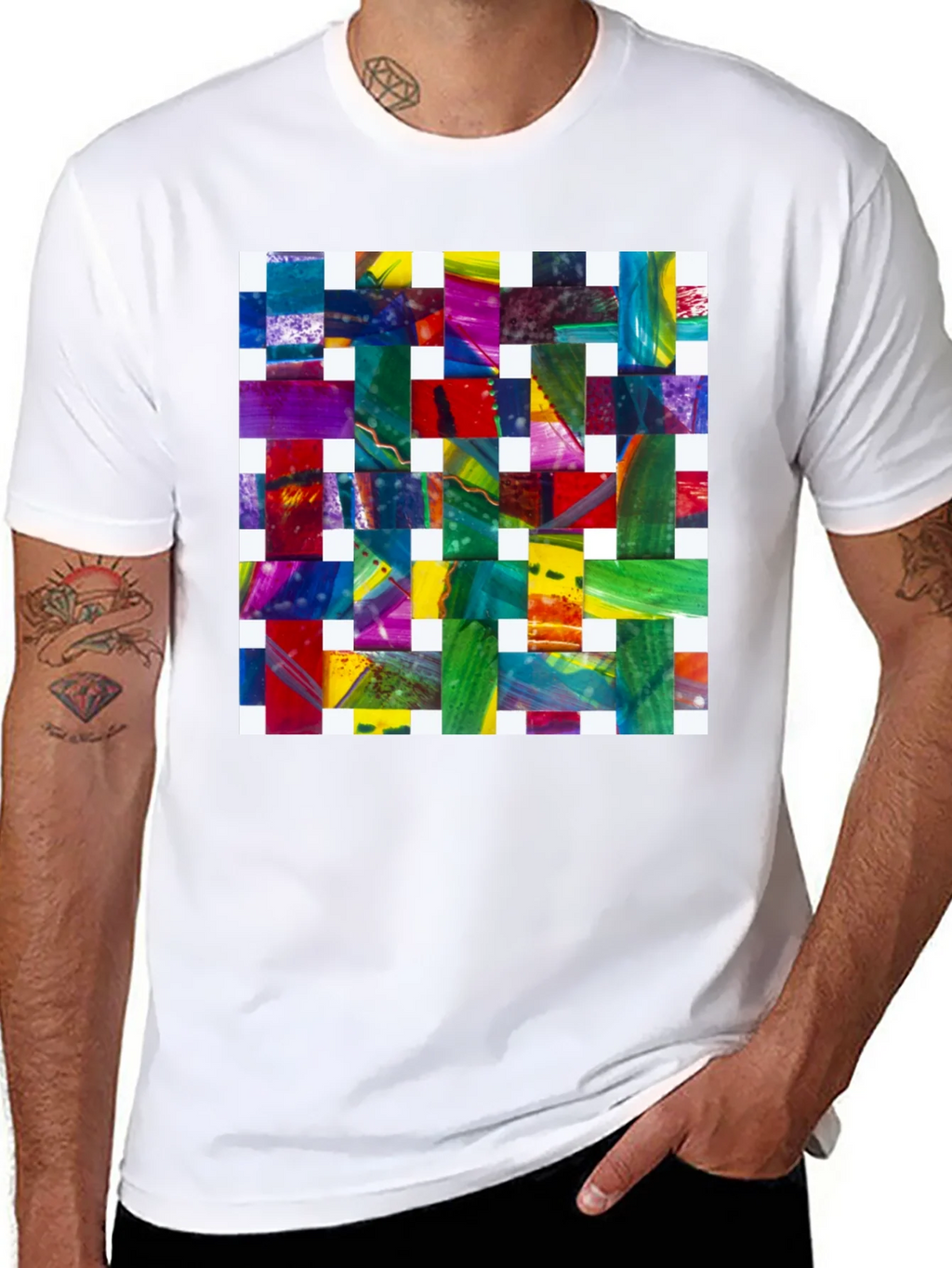 Abstract Woven Pattern Graphic Tee product image 7