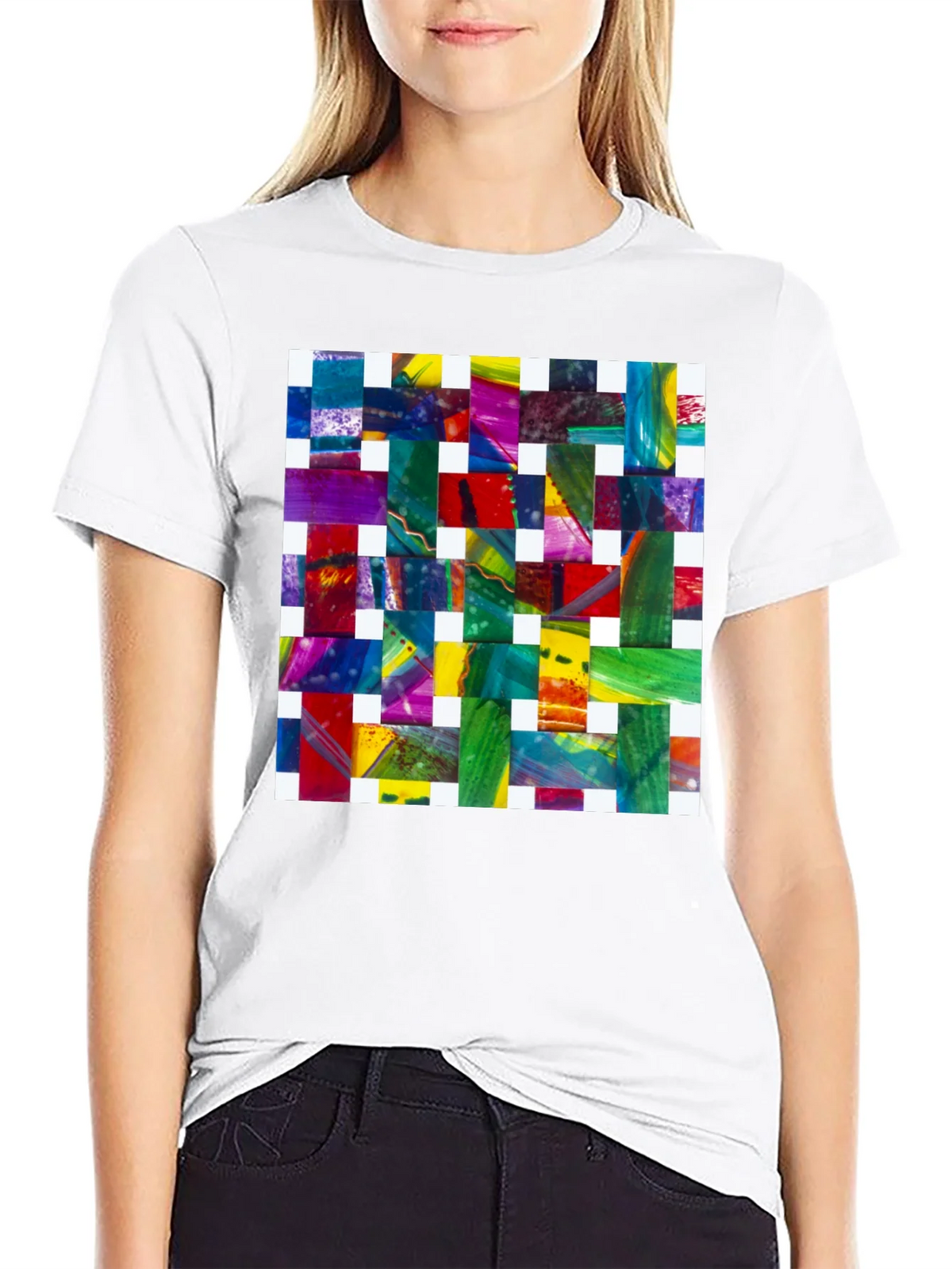 Abstract Woven Pattern Graphic Tee product image 8
