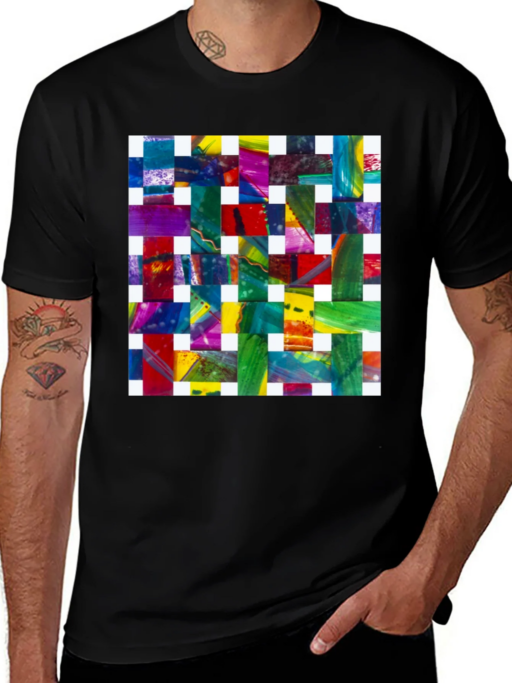 Abstract Woven Pattern Graphic Tee product image 1