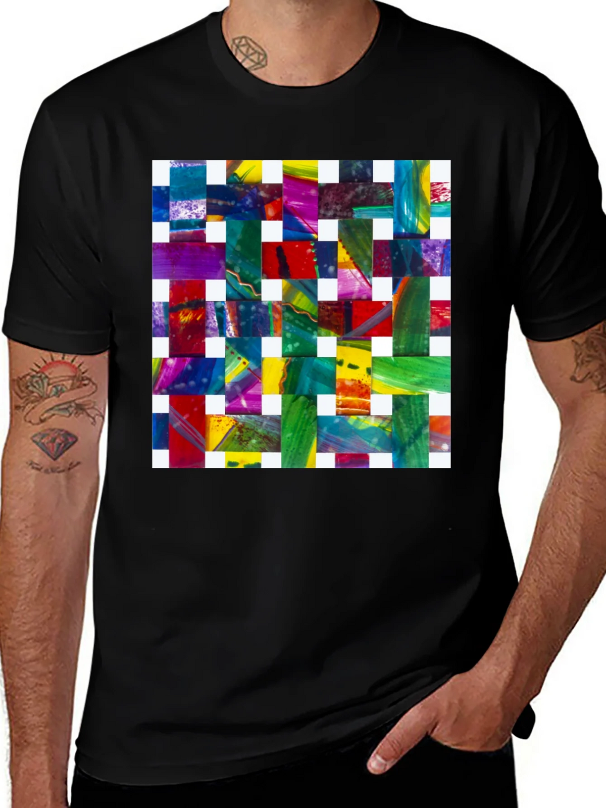 Abstract Woven Pattern Graphic Tee product image 1