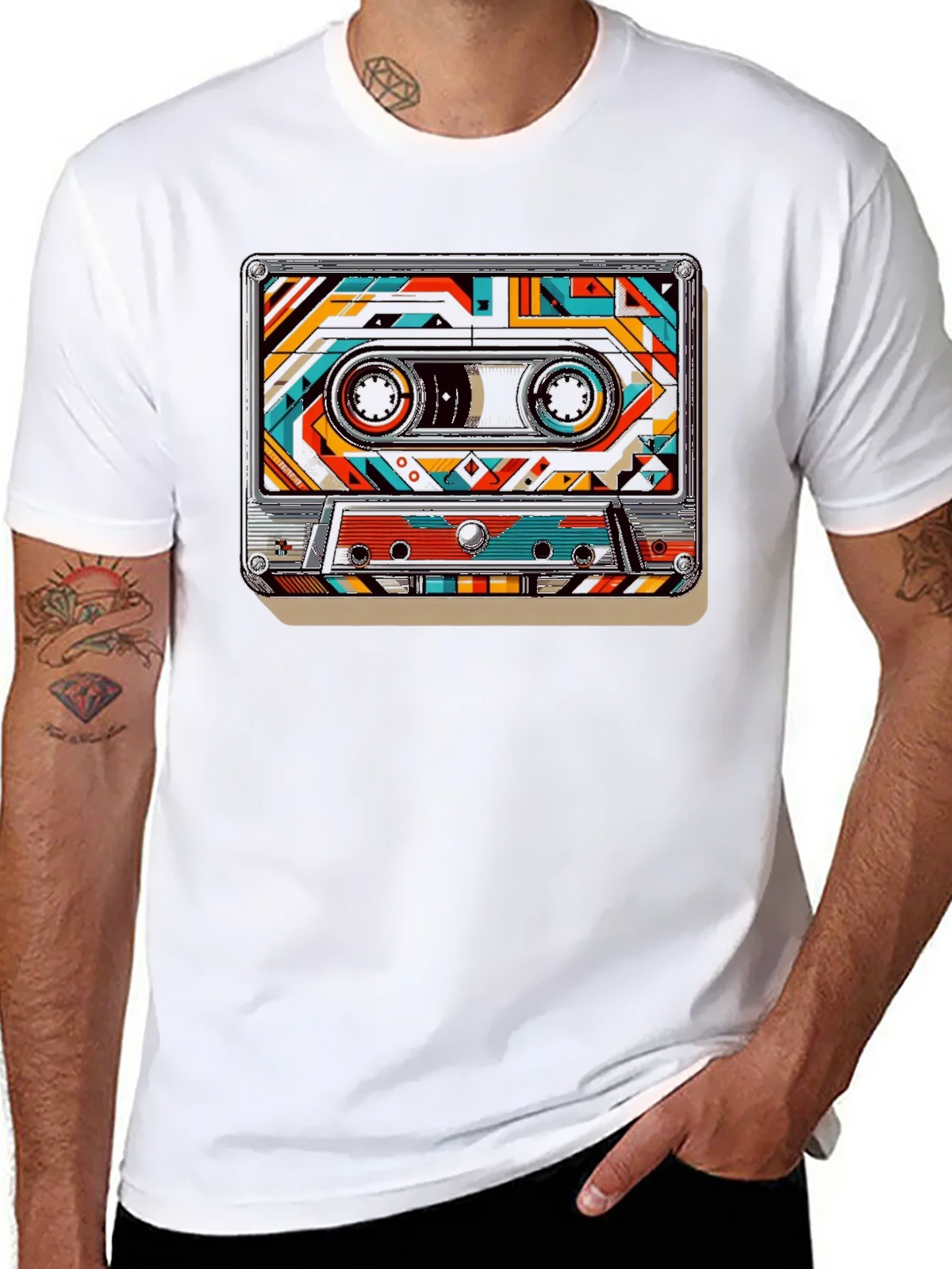 Retro Cassette Tape Graphic Tee - Classic Music Style product image 5