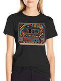 Retro Cassette Tape Graphic Tee - Classic Music Style product image 1