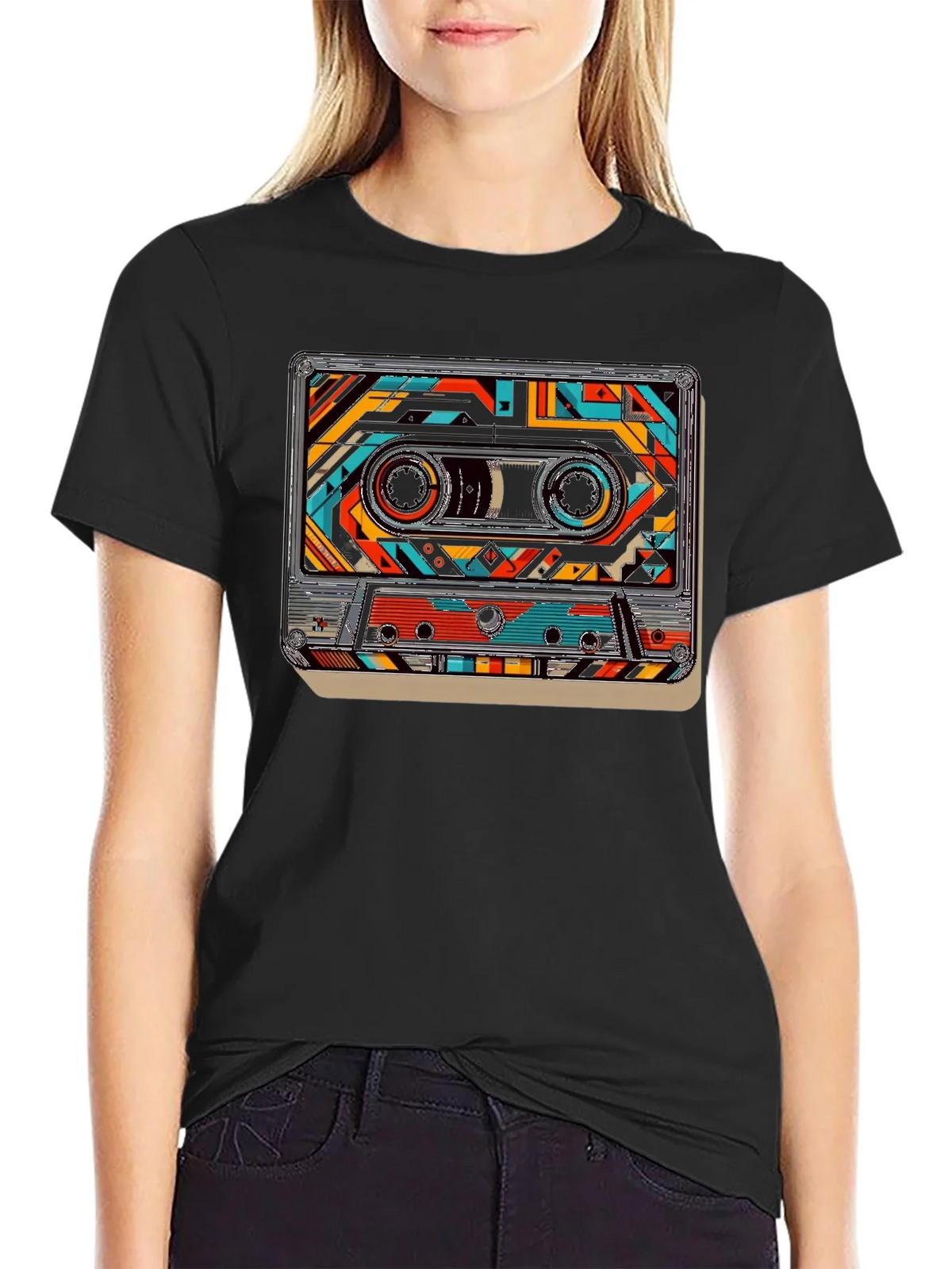 Retro Cassette Tape Graphic Tee - Classic Music Style product image 1