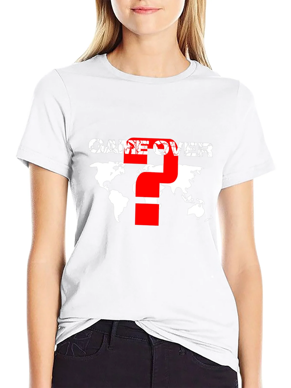 Game Over Graphic T-Shirt - World Map Design product image 7