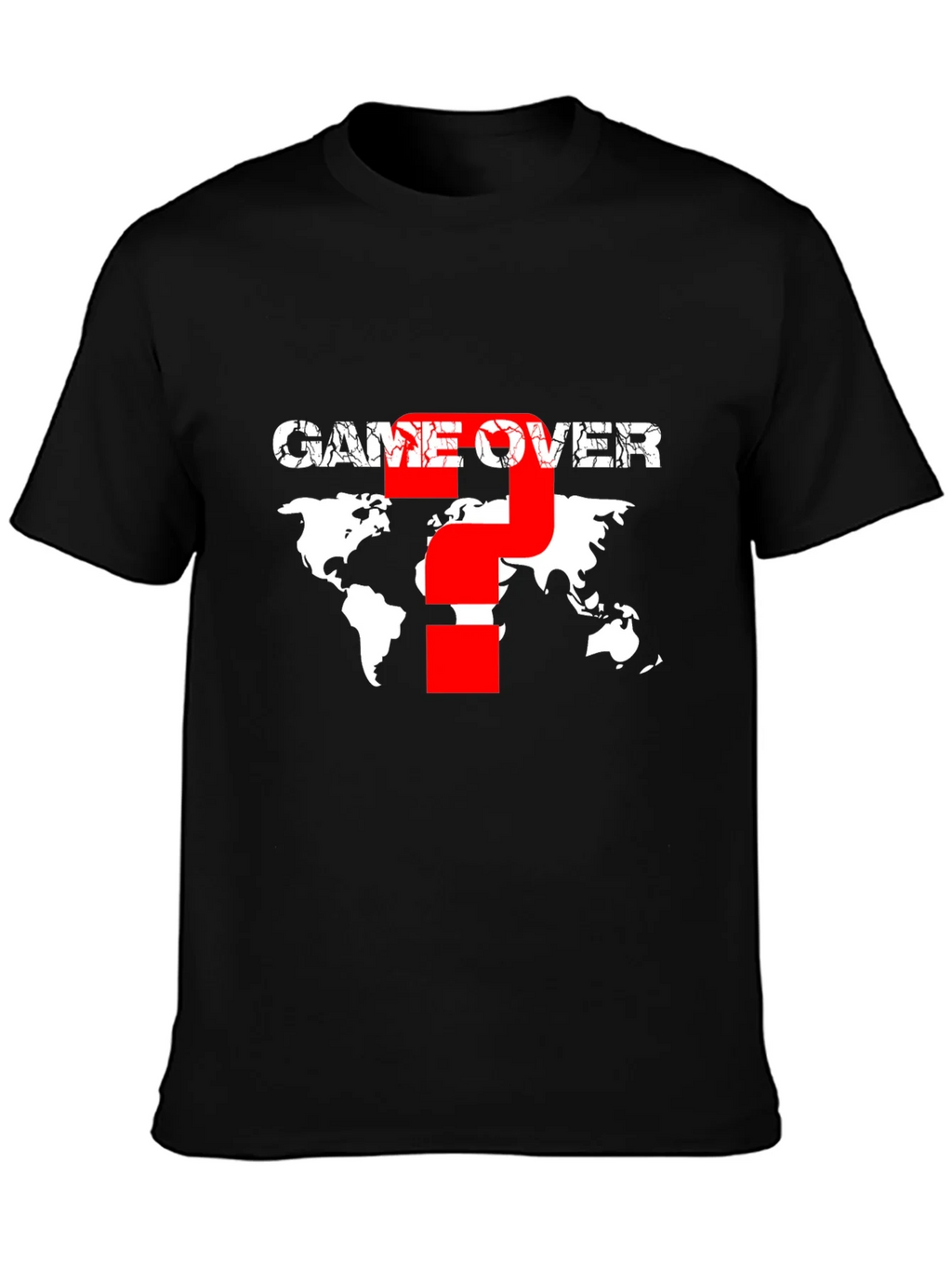 Game Over Graphic T-Shirt - World Map Design product image 3