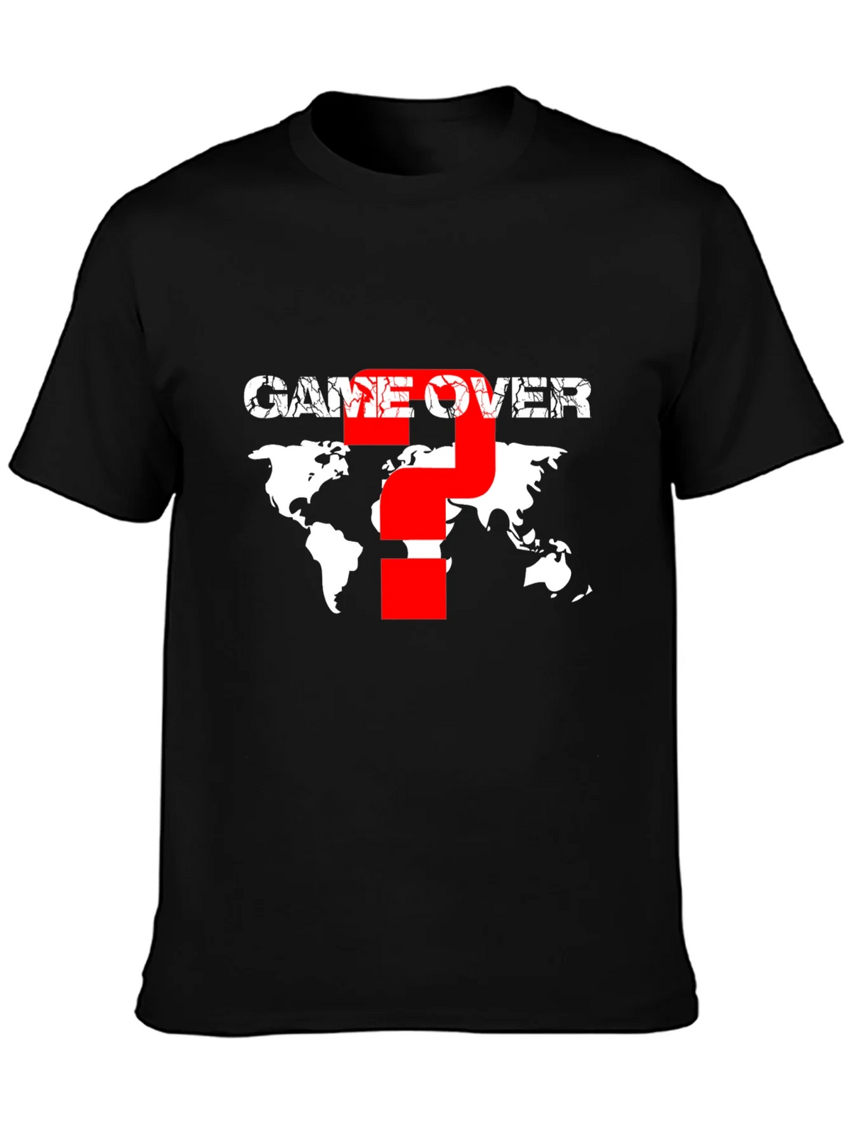 Game Over Graphic T-Shirt - World Map Design product image 3