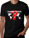 Game Over Graphic T-Shirt - World Map Design product image 1