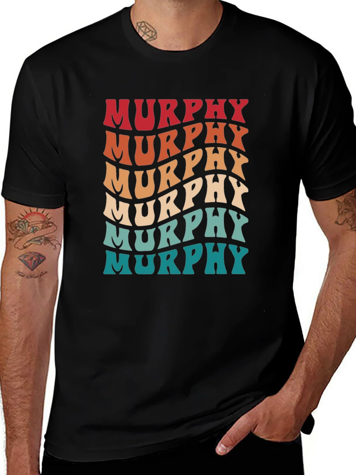 Retro Murphy Name T-Shirt - Groovy Personalized Design product image 1