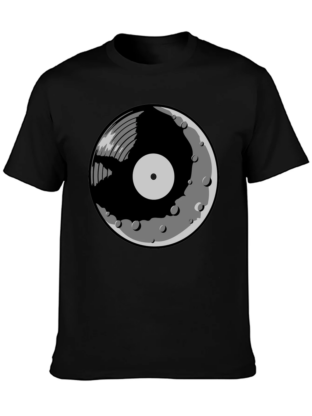 Vinyl Moon Graphic Tee - Music Lover Shirt product image 3