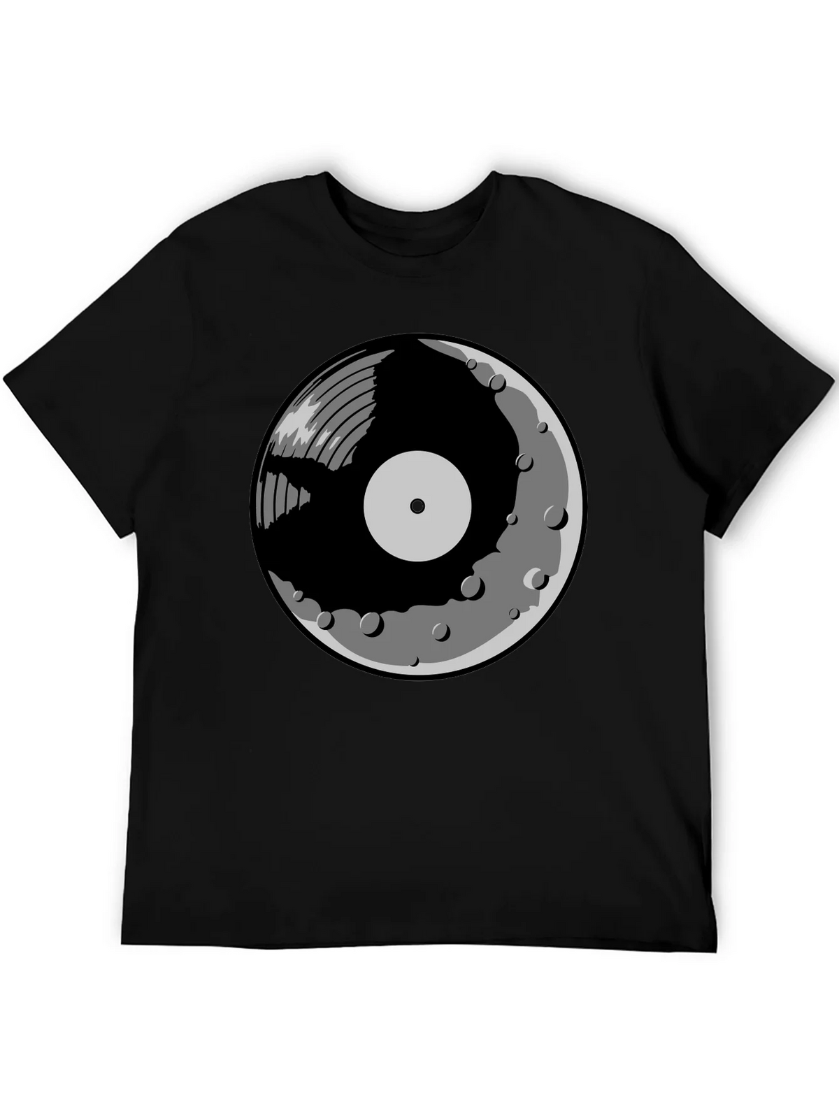 Vinyl Moon Graphic Tee - Music Lover Shirt product image 5