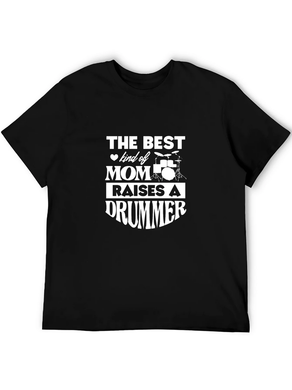 Best Mom Raises A Drummer T-Shirt - Black product image 4