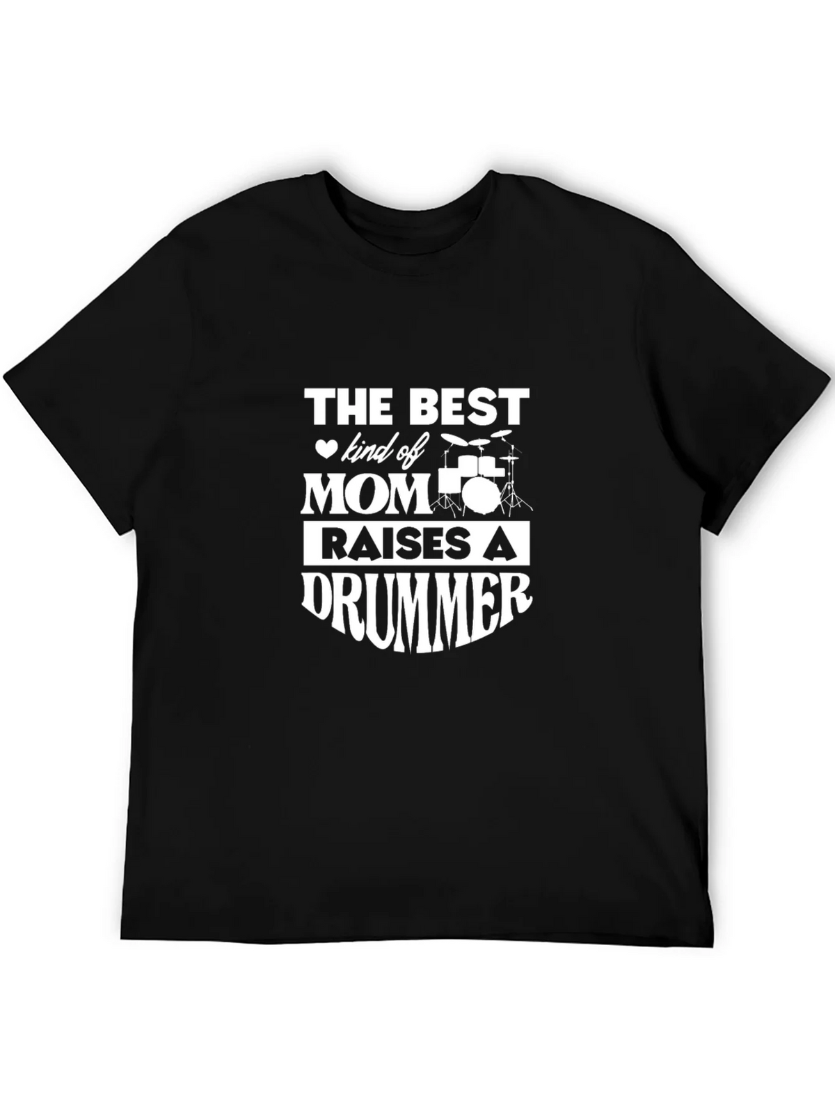 Best Mom Raises A Drummer T-Shirt - Black product image 4