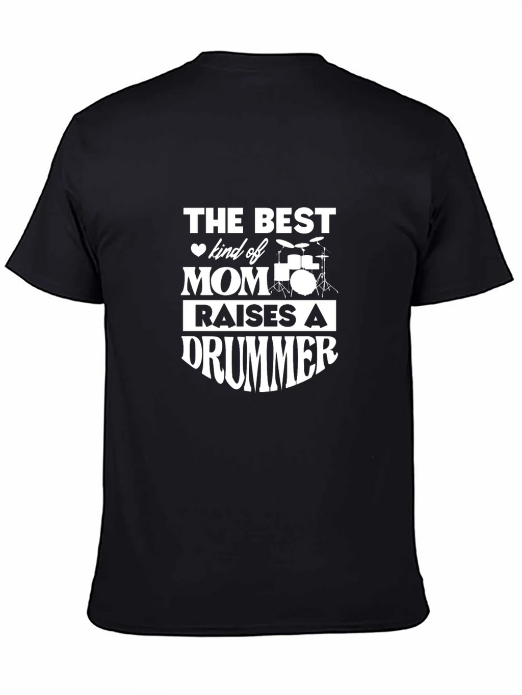Best Mom Raises A Drummer T-Shirt - Black product image 3