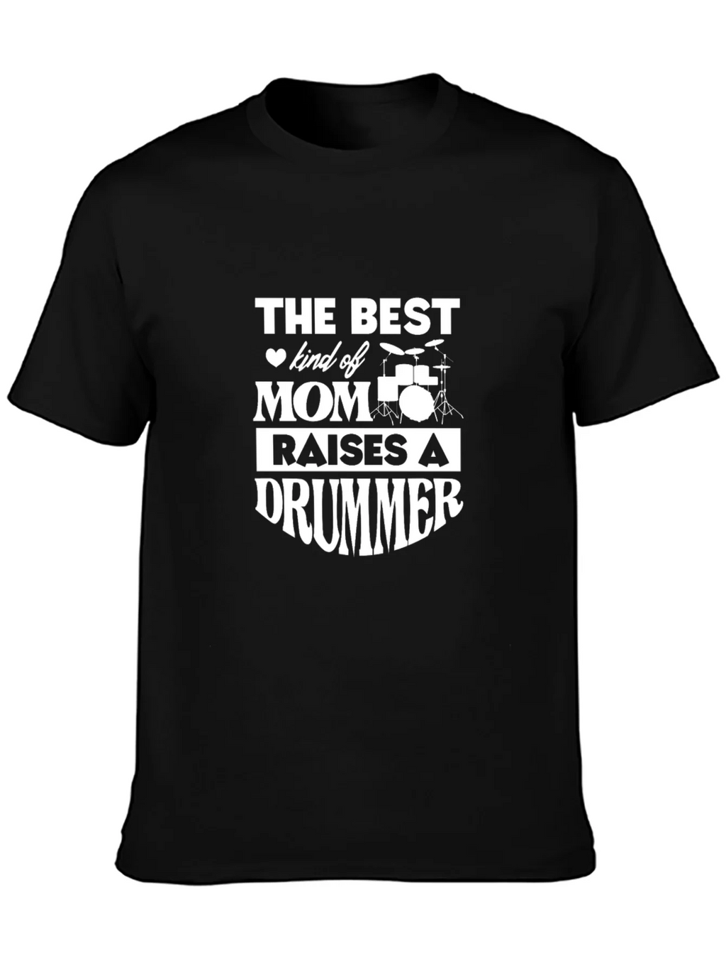 Best Mom Raises A Drummer T-Shirt - Black product image 2