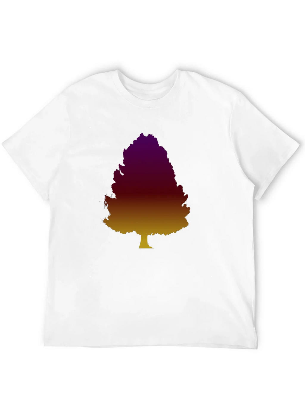 Gradient Tree Graphic Tee - Casual Black T-Shirt product image 9