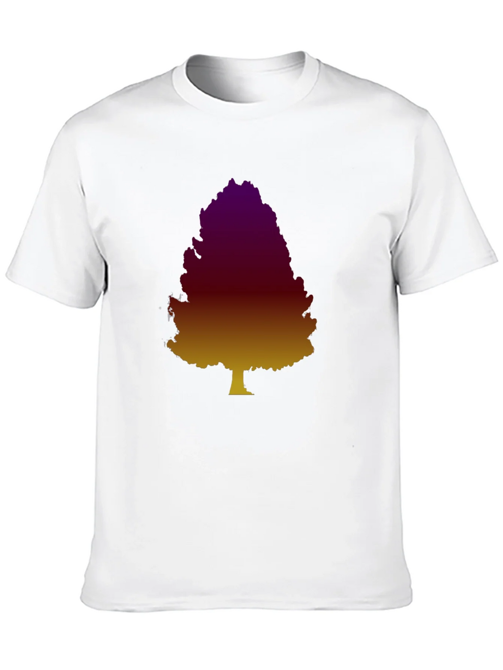 Gradient Tree Graphic Tee - Casual Black T-Shirt product image 8