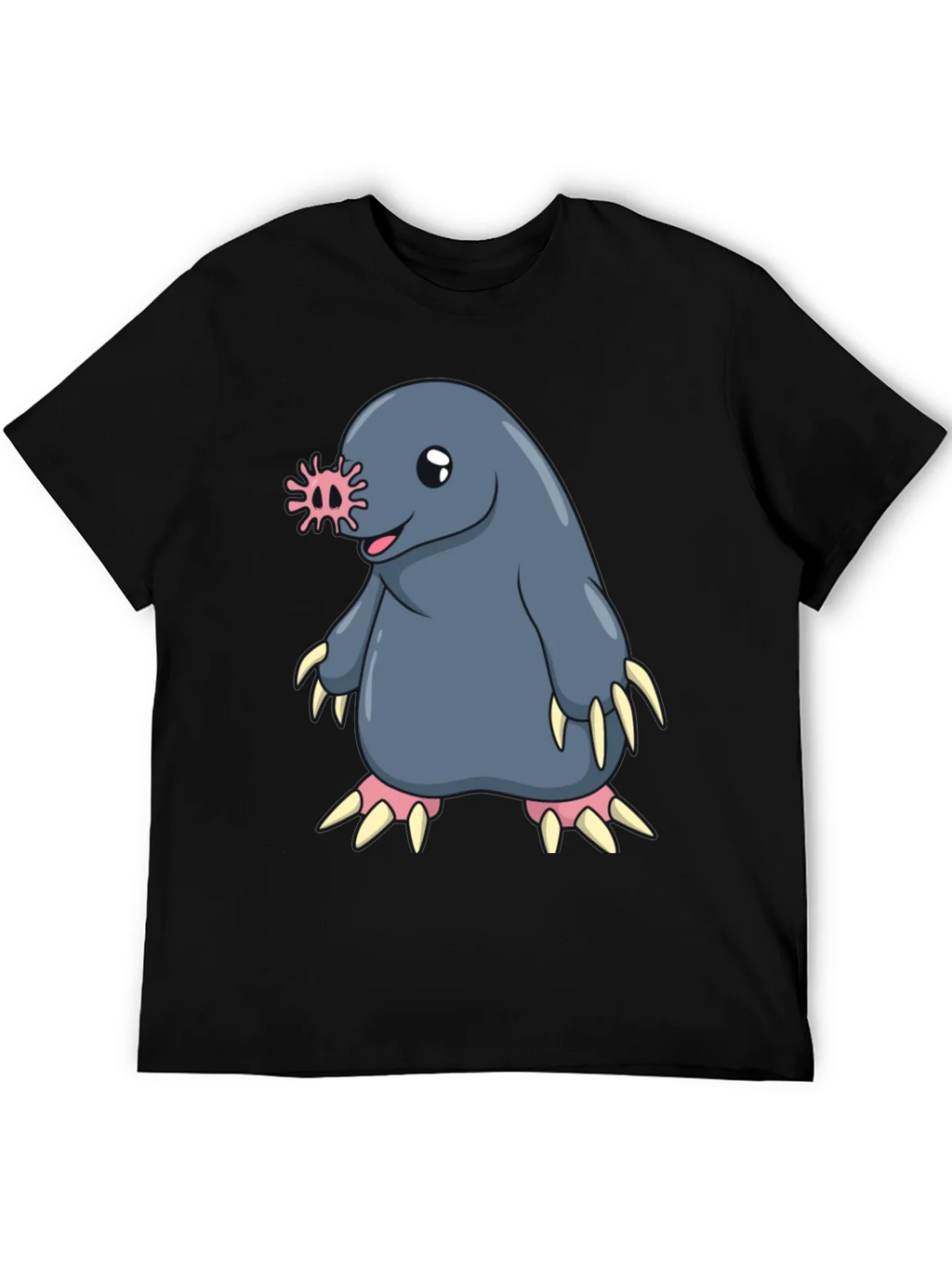 Funny Mole Cartoon Black T-Shirt product image 5