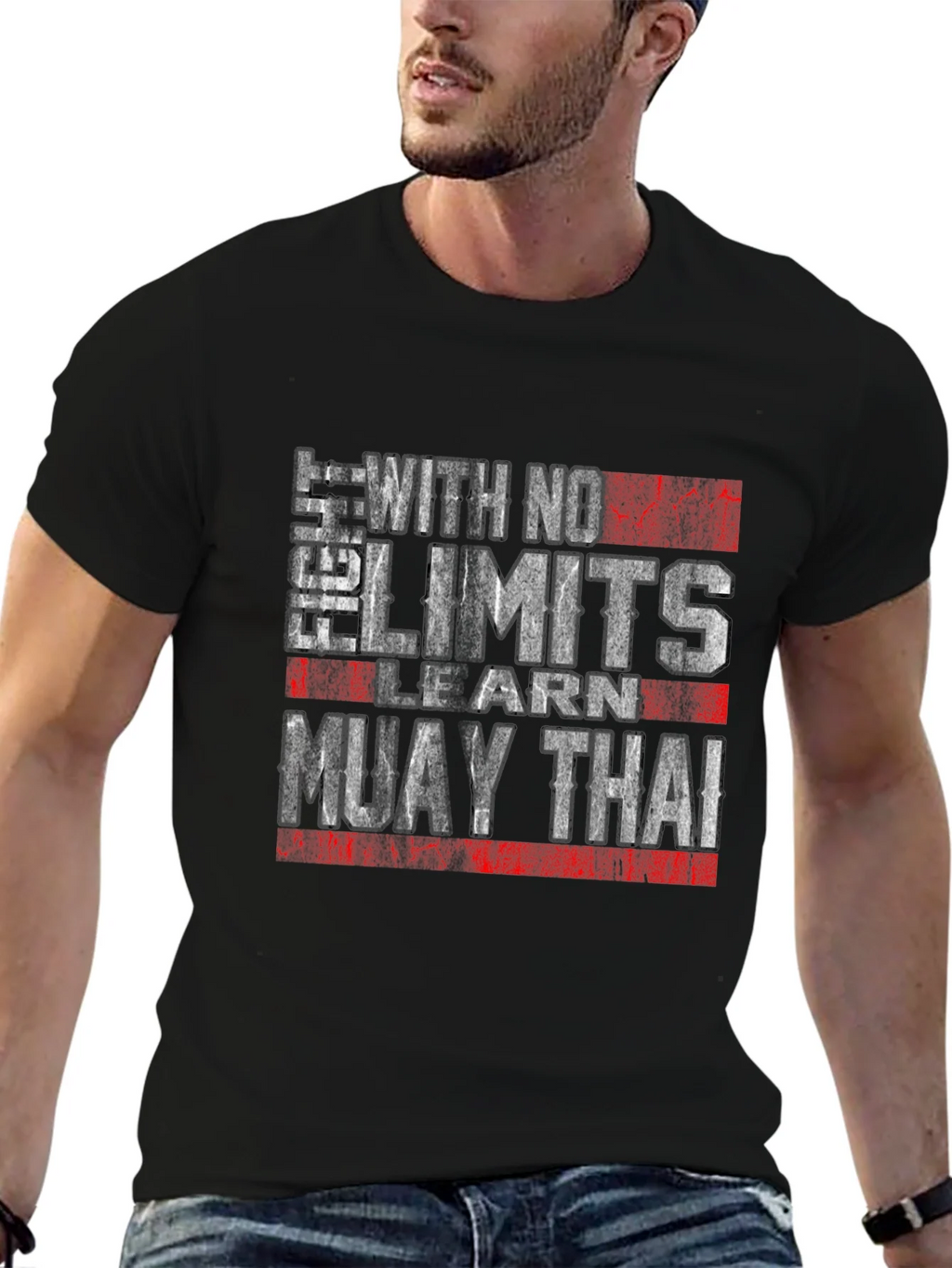 Muay Thai No Limits T-Shirt MMA Fighter Training product image 6
