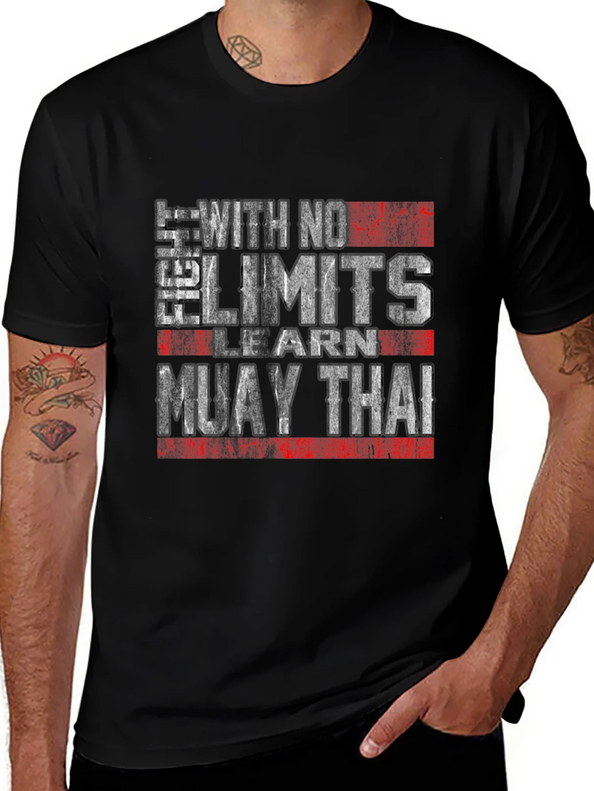 Muay Thai No Limits T-Shirt MMA Fighter Training product image 1