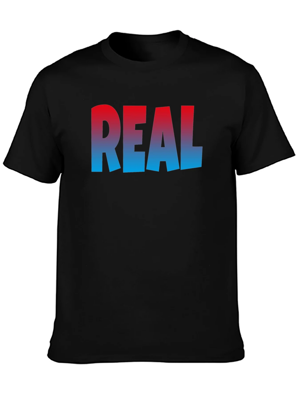 Cool REAL Gradient Print Black T-Shirt product image 3