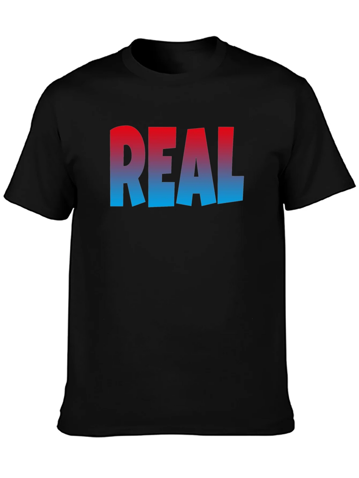 Cool REAL Gradient Print Black T-Shirt product image 3