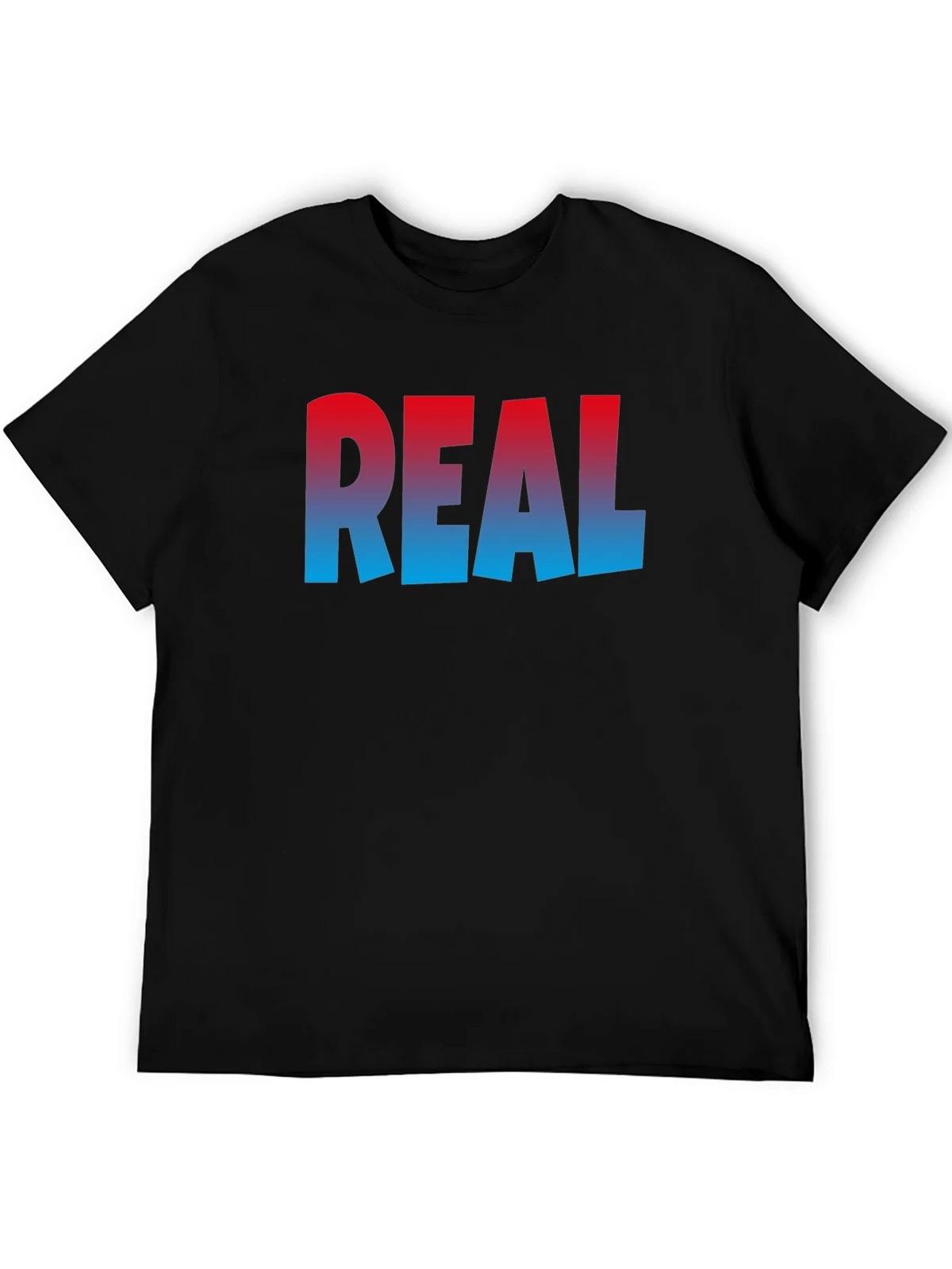 Cool REAL Gradient Print Black T-Shirt product image 4